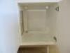 Wooden 3 Door Cabinet in White with Shelves. Size H79 x W160cm x D45cm. NOTE: back panel cut out. - 5