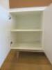 Wooden 3 Door Cabinet in White with Shelves. Size H79 x W160cm x D45cm. - 4