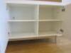 Wooden 3 Door Cabinet in White with Shelves. Size H79 x W160cm x D45cm. - 5