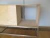 Plywood 2 Door Cabinet on Metal Box Frame. Size H90cm x W120cm x D56cm. - 4