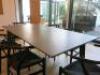Black Metal Framed Dining/Boardroom Table with Grey Concrete Top. Size H77cm x W190cm x D100cm - 2