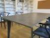 Black Metal Framed Dining/Boardroom Table with Grey Concrete Top. Size H77cm x W190cm x D100cm - 5