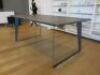 Black Metal Framed Dining/Boardroom Table with Grey Concrete Top. Size H77cm x W190cm x D100cm - 3