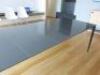 4 Piece Extending Glass Top Dining/Boardroom Table with Metal Frame, Size H75cm x W270cm x D90cm. - 4