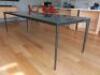 4 Piece Extending Glass Top Dining/Boardroom Table with Metal Frame, Size H75cm x W270cm x D90cm. - 6