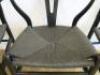 6 x Black Wishbone Chairs with Black Seat, Size H78cm x W50cm x D42cm. - 4