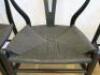 6 x Black Wishbone Chairs with Black Seat, Size H78cm x W50cm x D42cm. - 5