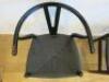 6 x Black Wishbone Chairs with Black Seat, Size H78cm x W50cm x D42cm. - 6