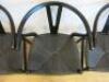 6 x Black Wishbone Chairs with Black Seat, Size H78cm x W50cm x D42cm. - 4