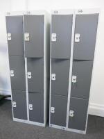 2 x Banks of 6 BioCote Personnel Lockers. NOTE: requires some new keys/locks.