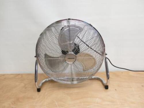 Airmaster 18" High Velocity Chrome Floor Fan, Model HVF18.