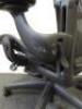 Herman Miller Aeron Ergonomic Adjustable Mesh Office Chair in Graphite Grey with Adjustable Arm Rests & Leather Padded Arm Caps, Size B. - 3