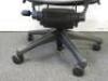 Herman Miller Aeron Ergonomic Adjustable Mesh Office Chair in Graphite Grey with Adjustable Arm Rests & Leather Padded Arm Caps, Size B. - 4