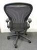 Herman Miller Aeron Ergonomic Adjustable Mesh Office Chair in Graphite Grey with Adjustable Arm Rests & Leather Padded Arm Caps, Size B. - 3