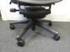 Herman Miller Aeron Ergonomic Adjustable Mesh Office Chair in Graphite Grey with Adjustable Arm Rests & Leather Padded Arm Caps, Size B. - 4