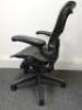 Herman Miller Aeron Ergonomic Adjustable Mesh Office Chair in Graphite Grey with Adjustable Arm Rests & Leather Padded Arm Caps, Size B. - 2