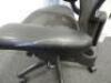Herman Miller Aeron Ergonomic Adjustable Mesh Office Chair in Graphite Grey with Adjustable Arm Rests & Leather Padded Arm Caps, Size B. - 3