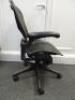 Herman Miller Aeron Ergonomic Adjustable Mesh Office Chair in Graphite Grey with Adjustable Arm Rests & Leather Padded Arm Caps, Size B. - 3
