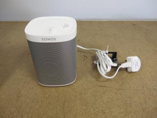 Sonos Wireless Speaker in White, Model PLAY 1.Comes with Power Supply.