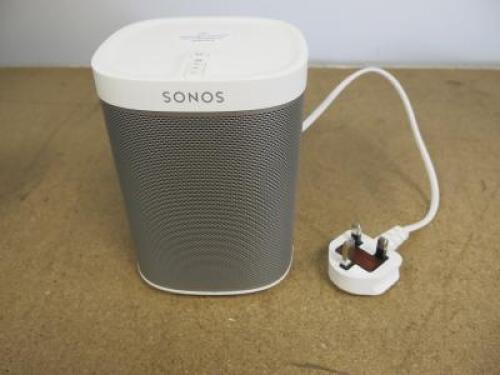 Sonos Wireless Speaker in White, Model PLAY 1.Comes with Power Supply.