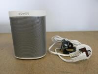 Sonos Wireless Speaker in White, Model PLAY 1.Comes with Power Supply.