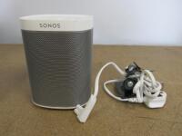 Sonos Wireless Speaker in White, Model PLAY 1.Comes with Power Supply.