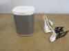 Sonos Wireless Speaker in White, Model PLAY 1.Comes with Power Supply.