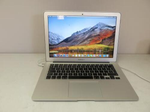 Apple 13.5" MacBook Air, Model 1466, Running macOS High Sierra 10.13.6, 1.8Ghz Intel Core i5, Intel HD Graphics 6000 1536MB, 8GB RAM, 121GB Flash Storage.NOTE: requires power supply.