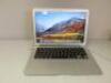 Apple 13.5" MacBook Air, Model 1466, Running macOS High Sierra 10.13.6, 1.8Ghz Intel Core i5, Intel HD Graphics 6000 1536MB, 8GB RAM, 121GB Flash Storage.NOTE: requires power supply.