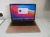 Apple 13.5" MacBook Air, Model A1932, In Rose Gold. Running macOS Big Sur 11.2.1, 1.6 Ghz Dual Core Intel Core i5, Intel UHD Graphics 617 1536 MB, 8GB RAM, 121GB Flash Drive. NOTE: requires power supply.