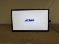 iiYAMA 24" Prolite Monitor, Model E2483HS with Adjustable Monitor Desk Mount.