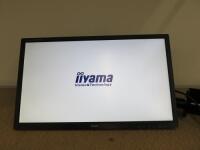 iiYAMA 24" Prolite Monitor, Model E2483HS with Adjustable Monitor Desk Mount