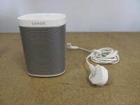 Sonos Wireless Speaker in White, Model PLAY 1.Comes with Power Supply.