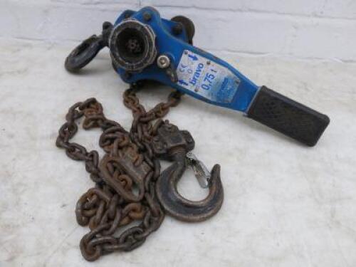 Tactel Bravo 750kg Heavy Duty Lever Hoist with 1.5m Chain. NOTE: included on test certificate from company.