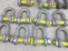 11 x D & Bow Lifting Shackles to Include: 2 x Bow WLL 3.25T, 8 x D WLL 12T & 1 x Other. NOTE: 10 x included on test certificate from company. - 4