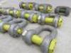 11 x D & Bow Lifting Shackles to Include: 2 x Bow WLL 3.25T, 8 x D WLL 12T & 1 x Other. NOTE: 10 x included on test certificate from company. - 6
