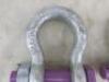 4 x 3.5Ton WLL 3.25T Bow Shackles. NOTE: included on test certificate from company. - 4