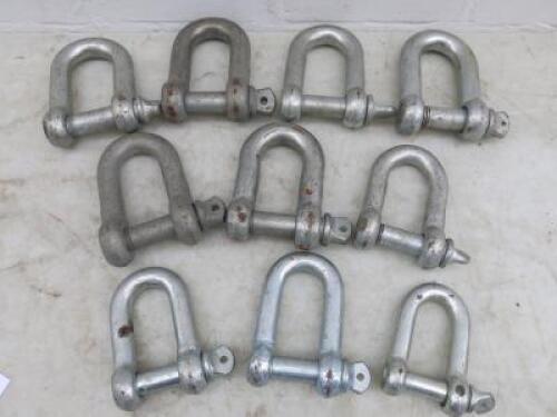 10 x 5-6" Steel D Shackles.
