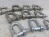 10 x 5-6" Steel D Shackles. - 2