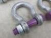 4 x 3.5Ton WLL 3.25T Bow Shackles. NOTE: included on test certificate from company. - 2
