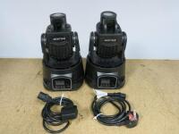 Pair of Mini LED Moving Head Spot Light. Comes with Power Supplies.