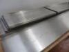 Stainless Steel Shelves with Brackets. Sizes to Include - 78cm x 2, 90cm x 2, 100cm x 1, 150cm x 2, 210cm x 1.   - 4