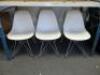 6 x Vitra Eames DSR White Plastic Chair. - 9