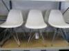 6 x Vitra Eames DSR White Plastic Chair. NOTE: 1 x chair missing 2 feet pads (As Viewed/Pictured). - 2