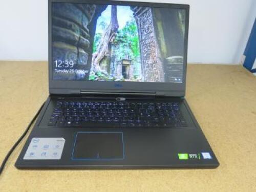 Dell G7 17" Gaming Laptop, Model P40E. Running Windows 10 Home, Intel Core i7-8750H CPU @ 2.20Ghz, Intel UHD Graphics 630, 8GB RAM, 219GB HDD & 931GB HDD. Comes with Power Supply.