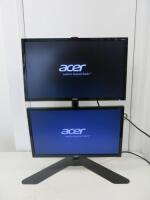 Pair of Acer 22" LCD Monitors on Metal Stand, Model KH222HQL
