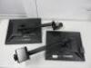 Pair of Dell 19" Flat Panel Monitors, Model P190St with Adjustable Monitor Desk Mounts. - 4