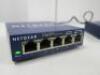 3 x Netgear Pro Safe Switches to Include: 1 x 16 Port Gigabit Switch, Model GS116 & 2 x 5 Port Gigabit Switch Model GS105.Comes with 3 x Power Supplies. - 3