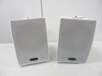 Pair of Tannoy Wall Speakers in White with Wall Bracket.