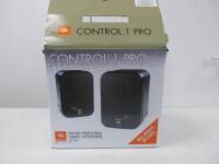 Pair of JBL Professional Control 1 Pro Two Way Compact Loudspeakers. Comes in Original Box with Wall Brackets.